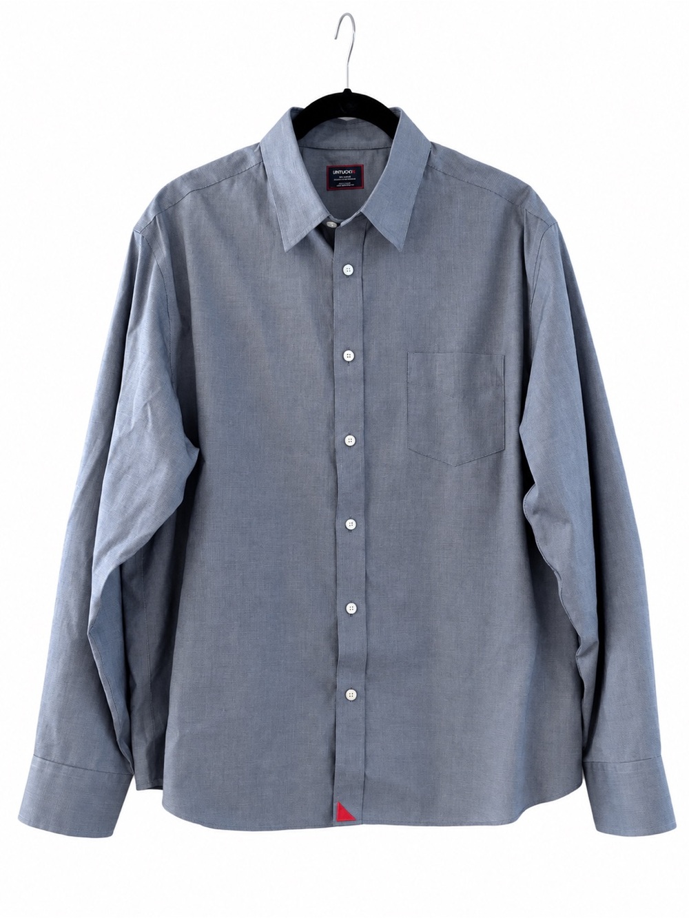 UNTUCKit Pio Cesare Shirt Men XL Navy Wrinkle Free Regular Fit Cotton